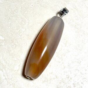 2/$20, Natural Orange Agate Pendant, Large Genuine Gemstone Pendant
